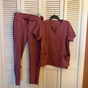 Mauve Scrub Set by Mandala